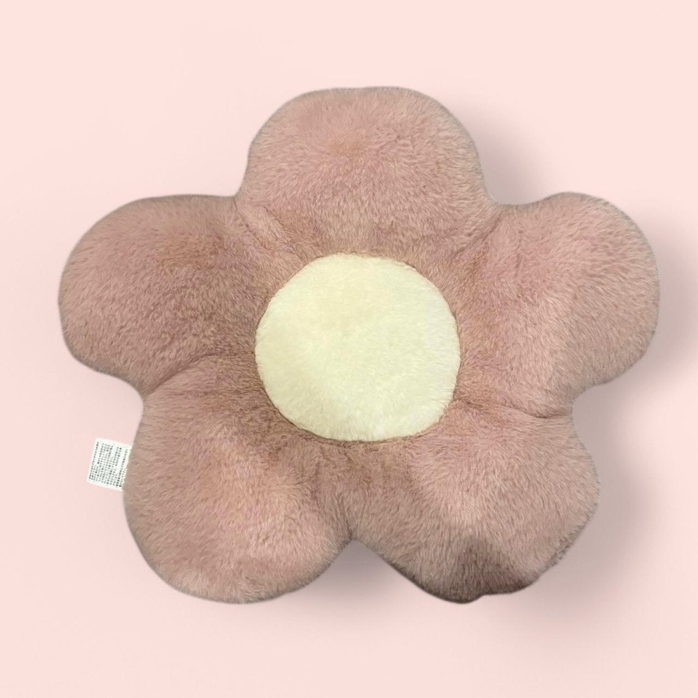 Charming Pink and Cream Flower Cushion for Kids